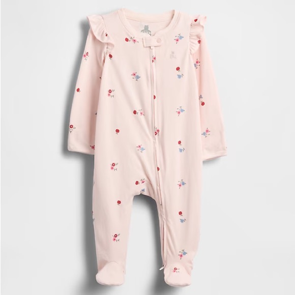 GAP Baby First Favorites Organic Cotton Footed One-Piece - Picture 1 of 3